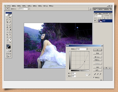 Photoshop处理艺术照片风流个性蝴蝶美女