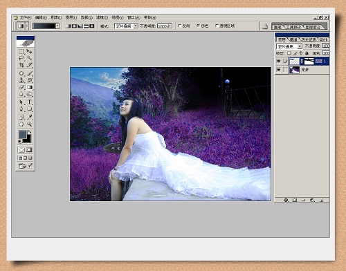 Photoshop处理艺术照片风流个性蝴蝶美女