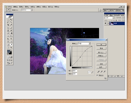 Photoshop处理艺术照片风流个性蝴蝶美女