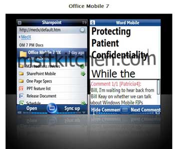 Office Mobile 7中增加OneNote和SharePoint客户端