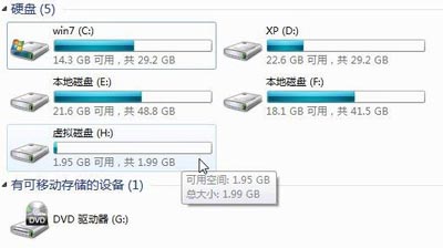 Windows 7虚拟硬盘VHD文件的 创建和移除方法