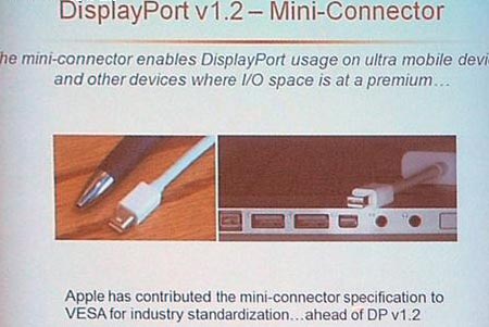 DisplayPort视频接口Mini DisplayPort(mDP)正式颁布