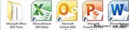 Office 2010 Beta版本号为Build 14.0.4514.1009，其中包括Word 2010、Excel 2010、PowerPoint 2010和Outlook 2010