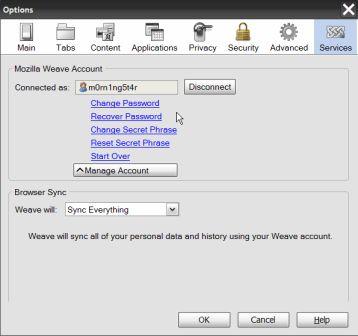 Firefox新增管理器Weave 1.0 beta发布