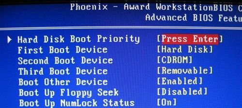Advanced BIOS Features(高级BIOS设置)，