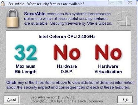 简单检测你电脑是否支持Virtual PC for Windows 7