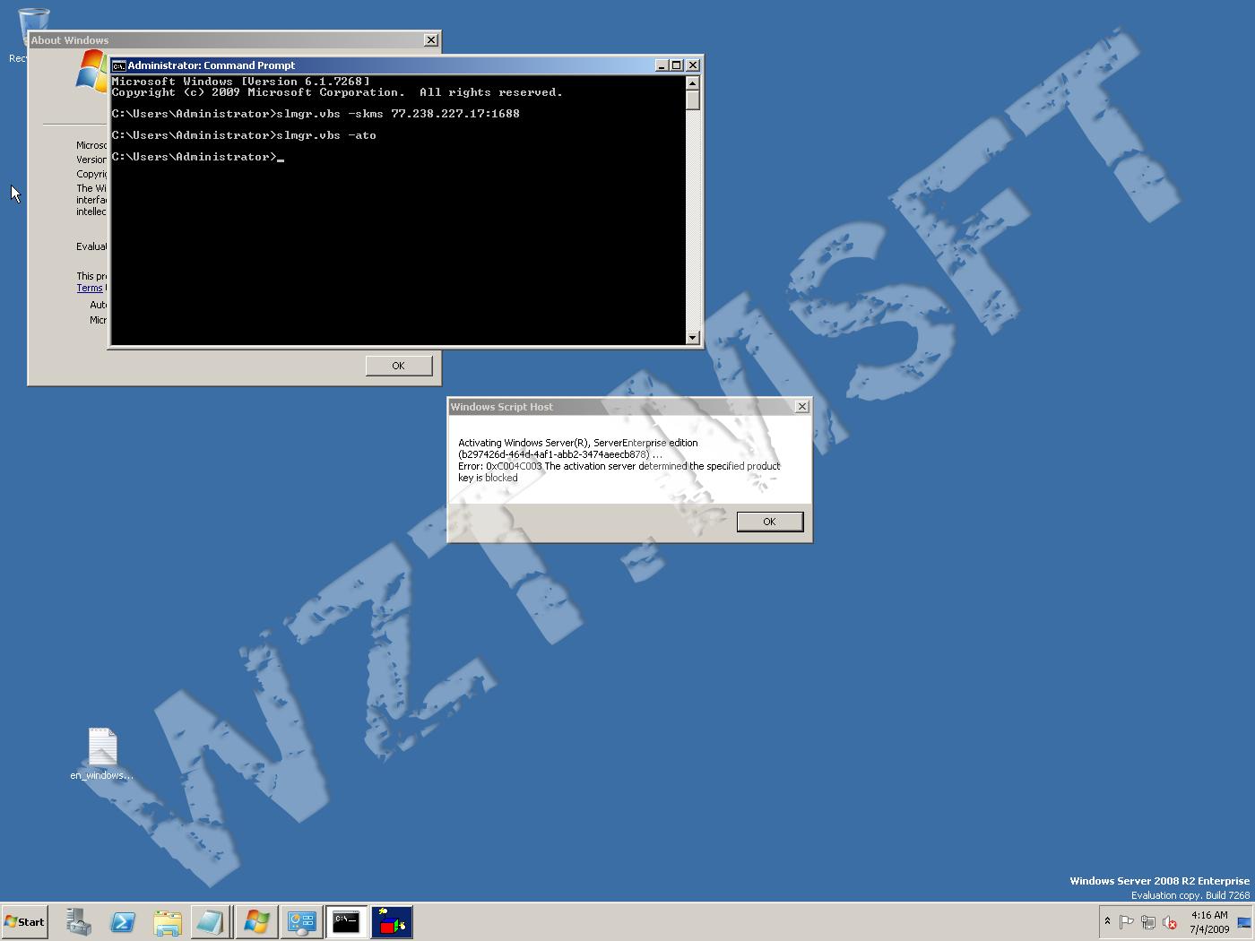 Windows Server 2008 R2 pre-RTM build 7268 x64 下载