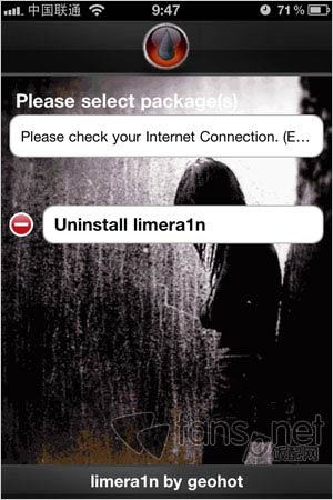 出现上图提示请在iPhone 4 WiFi设置中设置代理