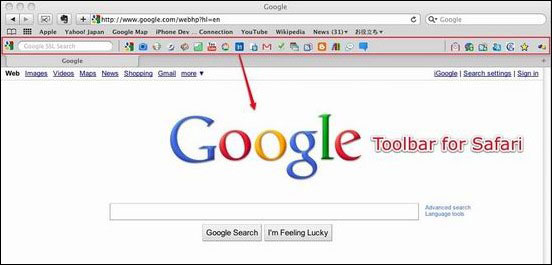 Safari浏览器Google工具条