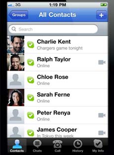 下载：iPhone版Skype 3.0发布 新增视频通话