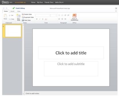 微软网络版Office 2010 正式上线