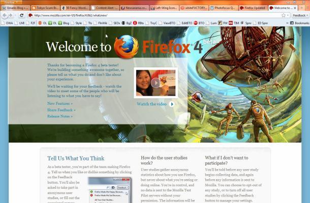 Mozilla发布Firefox 4首个beta测试版