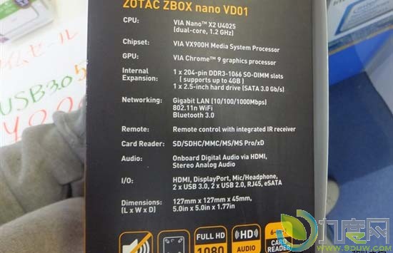 索泰VIA Nano X2双核迷你机“ZBOXNANO-VD01”即将开售