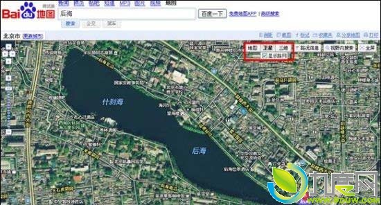 百度地图正式加入卫星图功能