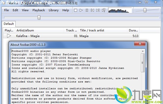 下载：foobar2000 v1.1.3正式版 修正AMD新CPU崩溃问题