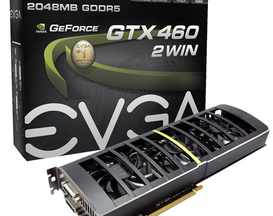 EVGA推出双芯设计显卡“GeForce GTX 460 2Win” 支持3D立体环绕
