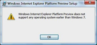微软证实:IE10不支持Vista系统