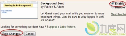 谷歌Gmail加入Background Send工具