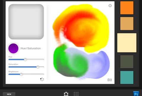 Adobe Photoshop新推三个触控软件登入iPad