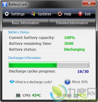 下载：电池监控软件BatteryCare v0.9.8.10