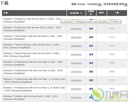 [MSDN]微软再发Windows 7集成SP1镜像下载