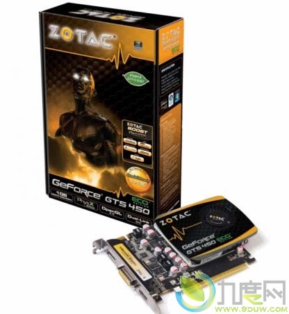 索泰发布单槽无辅助供电降频节能版“GeForce GTS 450 ECO Edition”