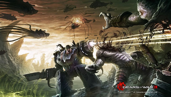 Windows 7官方桌面主题《战争机器3》（Gears Of Wars 3）