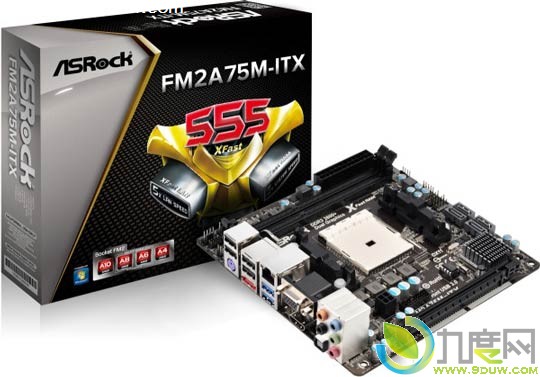 华擎发布首款Trinity APU迷你小板FM2A75M-ITX
