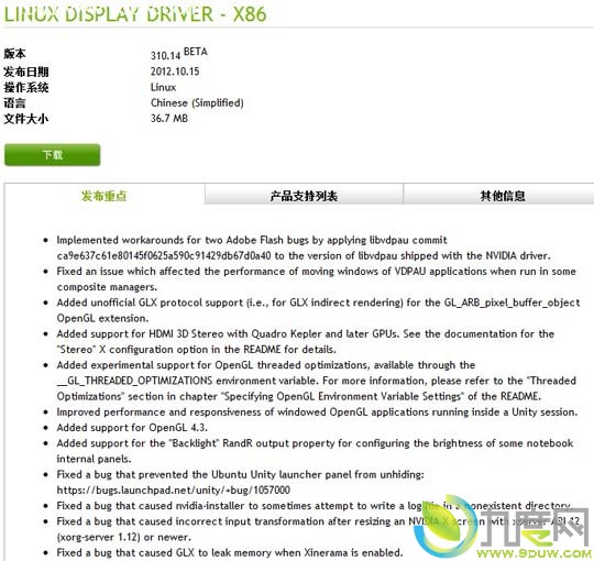 NVIDIA发布Linux显卡驱动310.14测试版:支持OpenGL 4.3
