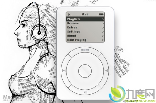 苹果官网：网页上体验第一代iPod播放器