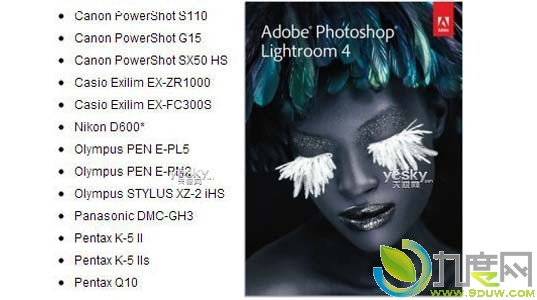 Adobe Photoshop Lightroom 4.3发布 新增大量数码相机支持