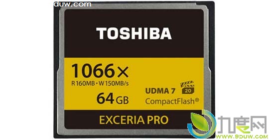 东芝发布高端单反CF内存卡：读写高达160MB/s和150MB/s 