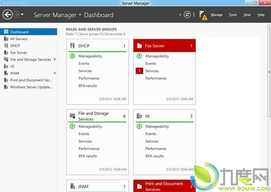 微软推出新的Windows Server 8服务器管理端