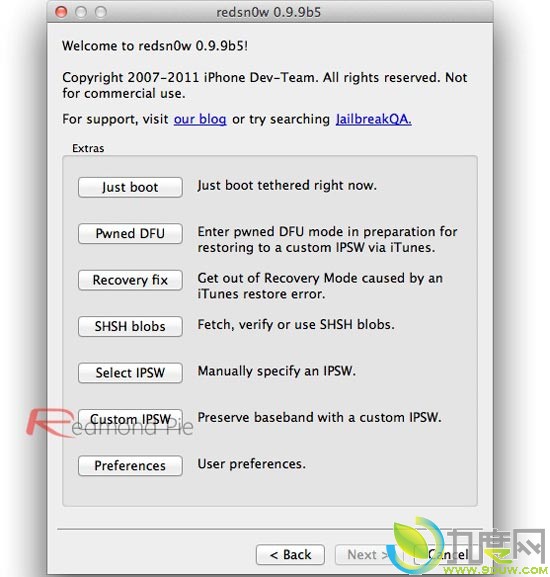 iOS 5.1设备iPhone越狱红雪“Redsn0w”越狱使用指南