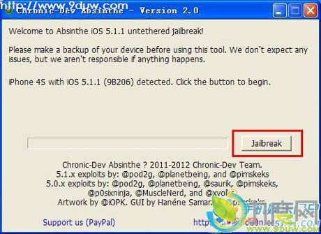 Windows平台iOS 5.1.1完美越狱工具Absinthe 2.0详细教 程