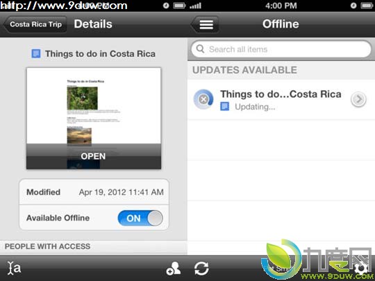 Google Drive for iOS上线：支持离线编辑