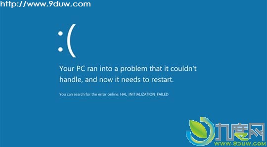 Windows 8蓝屏死机画面曝光