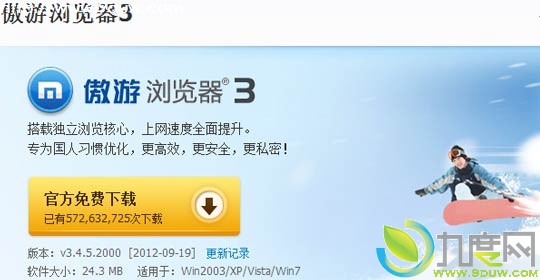 傲游浏览器3.4.5.2正式版发布：修复大量bug