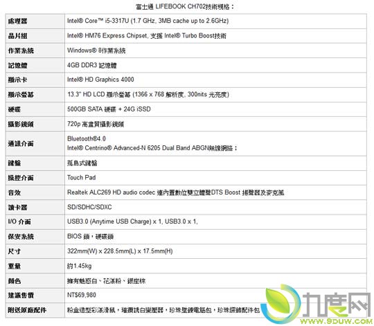 富士通推新款Windows8超极本LifeBook CH702