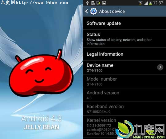 下载：适用于Galaxy Note 2官方Andriod 4.3系统