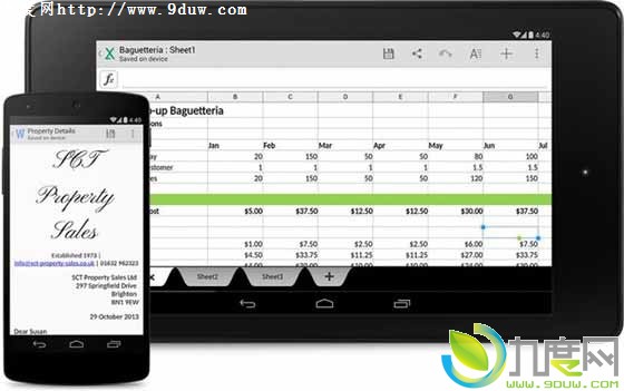 Android 4.4已内置免费QuickOffice办公软件