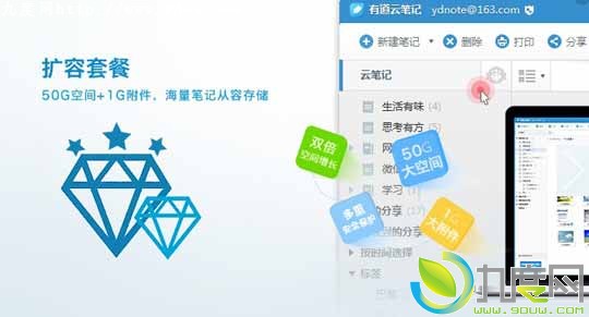 有道云笔记V3.5版发布：新增“扩容套餐”功能