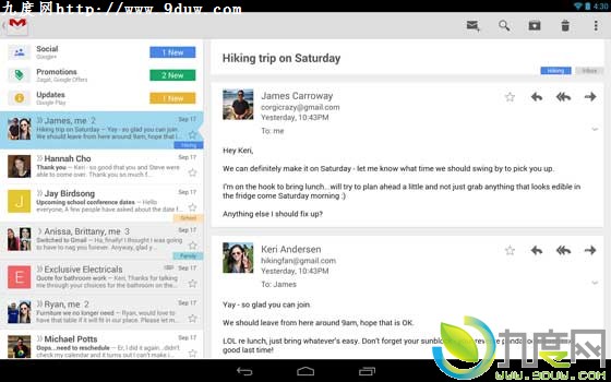 Android版Gmail更新：新增休假回复/附件支持所有文件格式/云打印