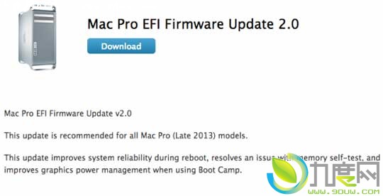 苹果发布2013款Mac Pro 2.0版EFI固件:提升系统稳定性