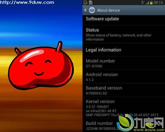 GalaxyNote,三星GalaxyNote,三星GT-N7000,GT-N7000,果冻豆更新