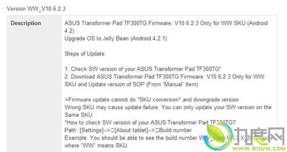 华硕变形平板Transformer Pad 300获Android 4.2.1果冻豆更新