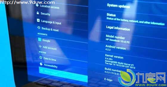 惠普13英寸Windows 8便携本Split X2和首款Tegra 4处理器Android混合平板SlateBook X2真机图赏