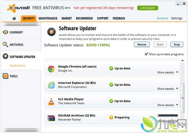下载：免费杀毒软件avast! 8正式版最新版