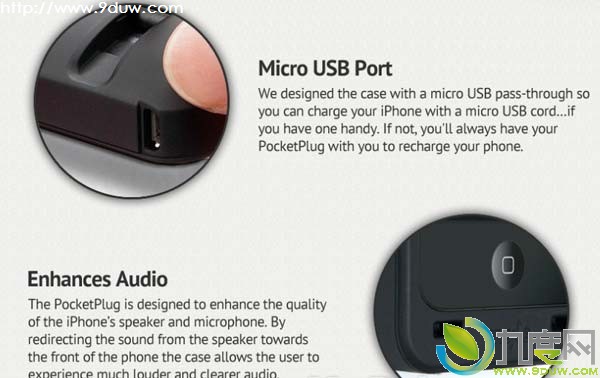 全球首款直接iPhone充电外壳PocketPlug来了！适用于iPhone 4/4S的PocketPlug售价59.95美元（约合370元人民币），而适用于iPhone 5的PocketPlug则要价69.95美元（约合430元人民币）