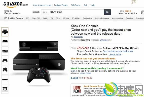 微软公布多国Xbox One游戏机售价和上市时间